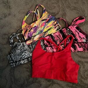 4 LuluLemon sports bras